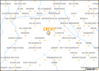 map of Čechy