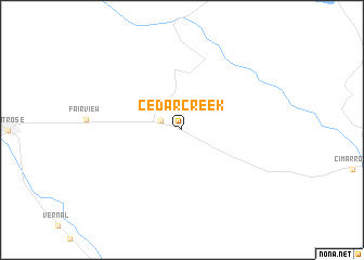 map of Cedar Creek