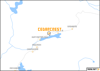 map of Cedar Crest