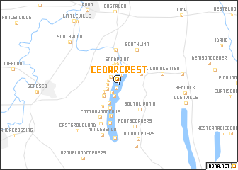 map of Cedarcrest