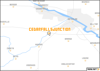 map of Cedar Falls Junction