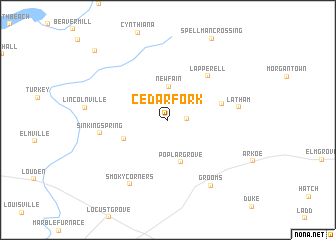map of Cedar Fork