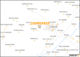 map of Cedar Green