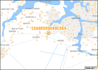 map of Cedar Grove Acres