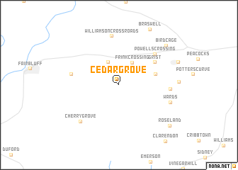 map of Cedar Grove