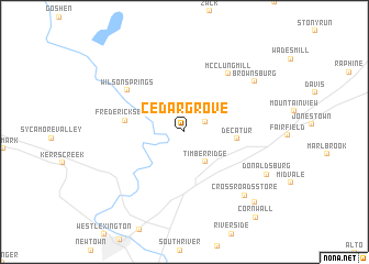 map of Cedar Grove