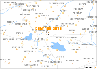 map of Cedar Heights