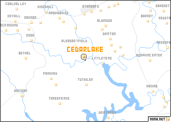 map of Cedar Lake