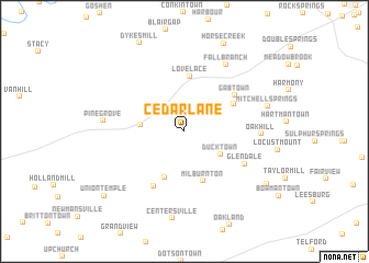 map of Cedar Lane