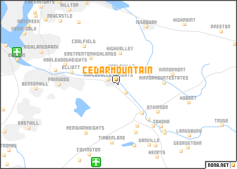 map of Cedar Mountain