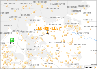 map of Cedar Valley