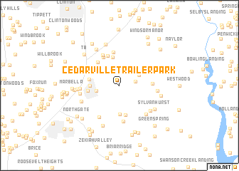 map of Cedarville Trailer Park