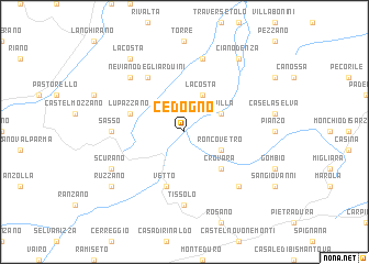 map of Cedogno