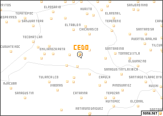 map of Cedó