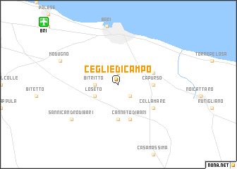 map of Ceglie di Campo