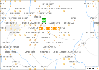 map of Ceja Gorda