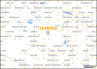 map of Čekanice