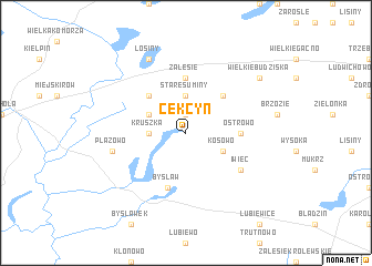 map of Cekcyn