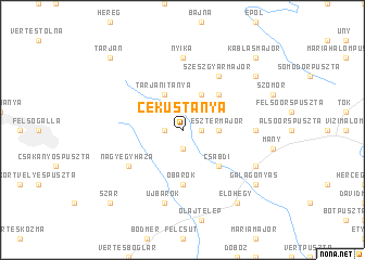 map of Cékustanya