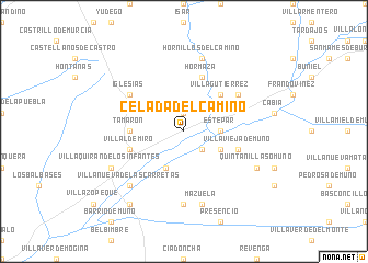 map of Celada del Camino