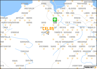 map of Celas