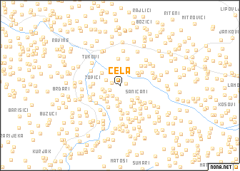 map of Ćela