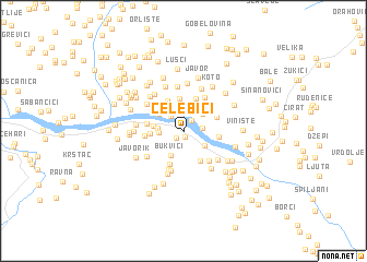 map of Čelebići
