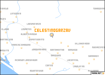 map of Celestino Garza V.