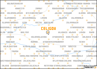 map of Celigów