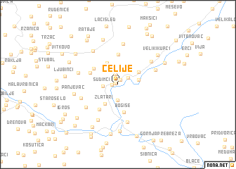 map of Ćelije