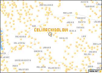 map of Čelinački Dolovi