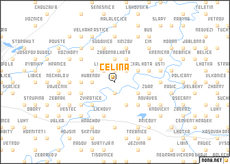 map of Čelina