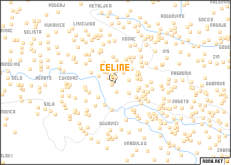 map of Čeline