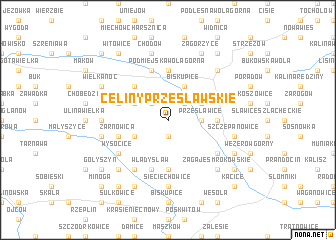 map of Celiny Przesławskie