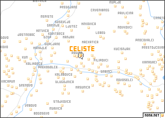 map of Čelište