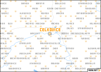 map of Čelkovice