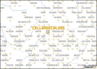 map of Cellán de Calvos