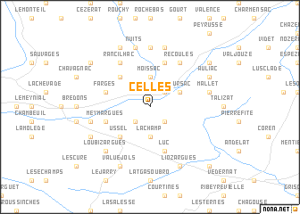 map of Celles