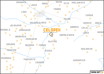 map of Čelopek