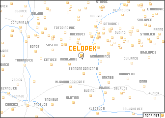 map of Čelopek