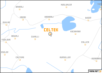 map of Çeltek