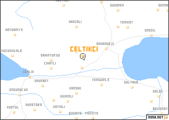 map of Çeltikçi