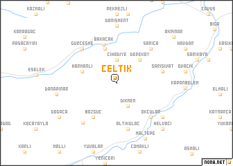 map of Çeltik