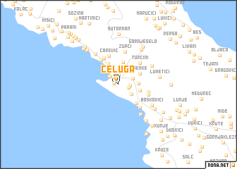 map of Čeluga