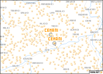 map of Čemani