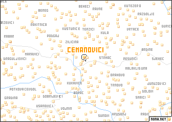 map of Cemanovići