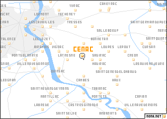 map of Cénac