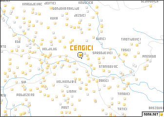 map of Čengići