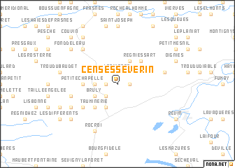 map of Censes Severin