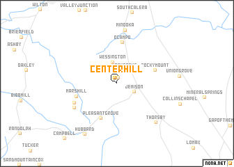 map of Center Hill